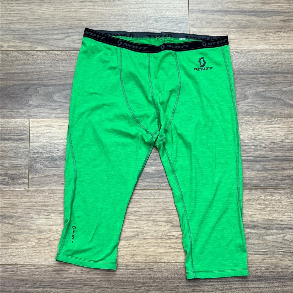 Scott Men’s 3/4 Merino Wool Baselayer Pant in Green - Size XL